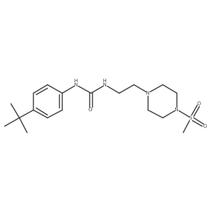 1-(4-(Tert-butyl)phenyl)-3-(2-(4-(methylsulfonyl)piperazin-1-yl)ethyl)urea Structure