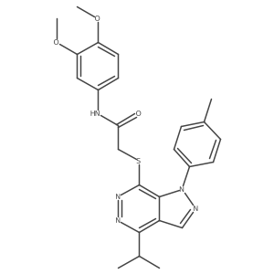 N-(3,4-dimethoxyphenyl)-2-((4-isopropyl-1-(p-tolyl)-1H-pyrazolo[3,4-d]pyridazin-7-yl)thio)acetamide Structure