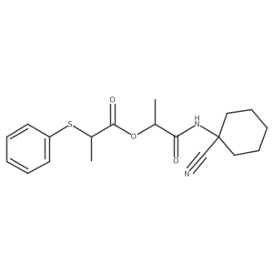 1-[(1-Cyanocyclohexyl)carbamoyl]ethyl 2-(phenylsulfanyl)propanoate Structure