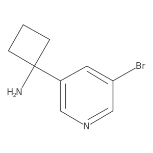 1-(5-Bromopyridin-3-yl)cyclobutan-1-amine Structure