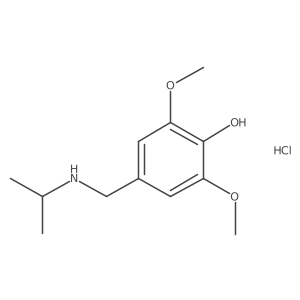 2,6-Dimethoxy-4-{[(propan-2-yl)amino]methyl}phenol hydrochloride结构式