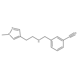 3-(((2-(1-Methyl-1h-pyrazol-4-yl)ethyl)amino)methyl)benzonitrile Structure