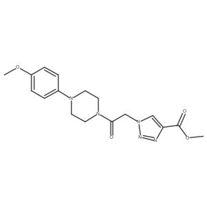 methyl 1-{2-[4-(4-methoxyphenyl)piperazin-1-yl]-2-oxoethyl}-1H-1,2,3-triazole-4-carboxylate结构式