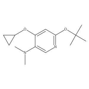 6-Tert-butoxy-4-cyclopropoxy-N,N-dimethylpyridin-3-amine结构式
