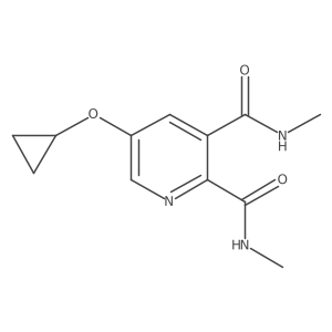 5-Cyclopropoxy-N2,N3-dimethylpyridine-2,3-dicarboxamide结构式