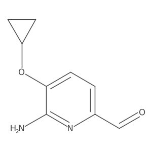 6-Amino-5-cyclopropoxypicolinaldehyde结构式