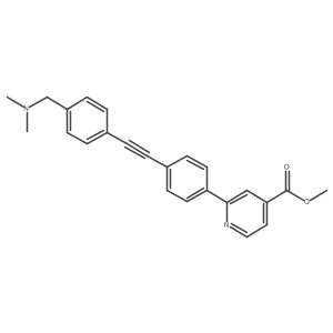 Methyl 2-[4-[2-[4-[(dimethylamino)methyl]phenyl]ethynyl]phenyl]-4-pyridinecarboxylate结构式