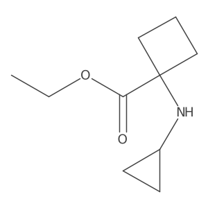 Ethyl 1-(cyclopropylamino)cyclobutane-1-carboxylate结构式