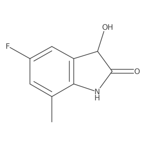 5-Fluoro-3-hydroxy-7-methyl-2,3-dihydro-1H-indol-2-one结构式