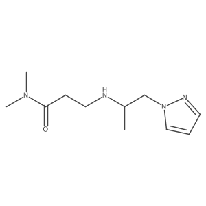 3-((1-(1h-Pyrazol-1-yl)propan-2-yl)amino)-N,N-dimethylpropanamide结构式