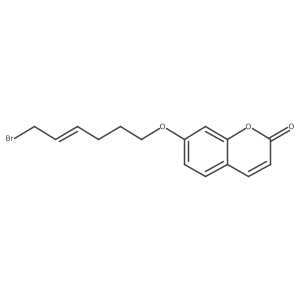 2H-1-Benzopyran-2-one, 7-[[(4E)-6-bromo-4-hexen-1-yl]oxy]-结构式