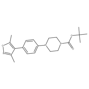 Tert-butyl 4-[4-(3,5-dimethyl-1,2-oxazol-4-yl)phenyl]piperazine-1-carboxylate结构式