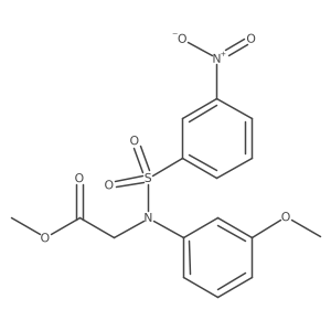Glycine, N-(3-methoxyphenyl)-N-[(3-nitrophenyl)sulfonyl]-, methyl ester Structure