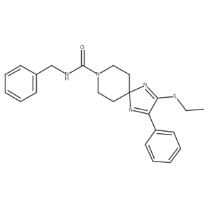 N-benzyl-2-(ethylthio)-3-phenyl-1,4,8-triazaspiro[4.5]deca-1,3-diene-8-carboxamide Structure