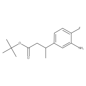 tert-Butyl (+/-)-3-(3-amino-4-fluorophenyl)butanoate结构式