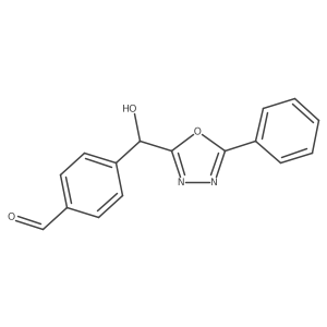Benzaldehyde, 4-[hydroxy(5-phenyl-1,3,4-oxadiazol-2-yl)methyl]- Structure
