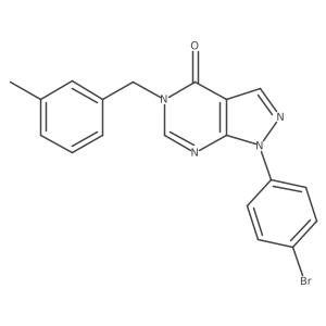 1-(4-bromophenyl)-5-(3-methylbenzyl)-1,5-dihydro-4H-pyrazolo[3,4-d]pyrimidin-4-one Structure