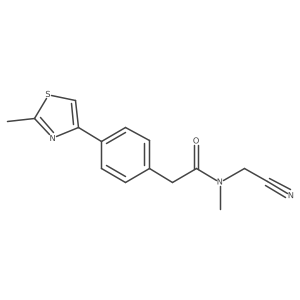 N-(cyanomethyl)-N-methyl-2-[4-(2-methyl-1,3-thiazol-4-yl)phenyl]acetamide Structure