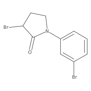 3-Bromo-1-(3-bromophenyl)pyrrolidin-2-one结构式