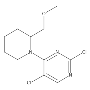 2,5-Dichloro-4-[2-(methoxymethyl)piperidin-1-yl]pyrimidine Structure