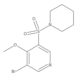 3-Bromo-4-methoxy-5-(piperidin-1-ylsulfonyl)pyridine Structure