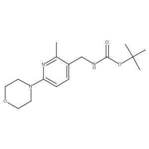 tert-Butyl ((2-methyl-6-morpholinopyridin-3-yl)methyl)carbamate结构式