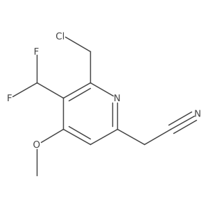 2-(Chloromethyl)-3-(difluoromethyl)-4-methoxypyridine-6-acetonitrile Structure