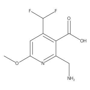 2-(Aminomethyl)-4-(difluoromethyl)-6-methoxypyridine-3-carboxylic acid Structure
