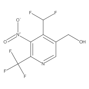 (4-(Difluoromethyl)-5-nitro-6-(trifluoromethyl)pyridin-3-yl)methanol Structure