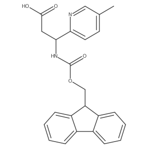 (3S)-3-({[(9H-fluoren-9-yl)methoxy]carbonyl}amino)-3-(5-methylpyridin-2-yl)propanoic acid Structure