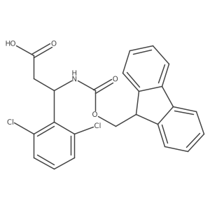 (3R)-3-(2,6-dichlorophenyl)-3-({[(9H-fluoren-9-yl)methoxy]carbonyl}amino)propanoic acid Structure