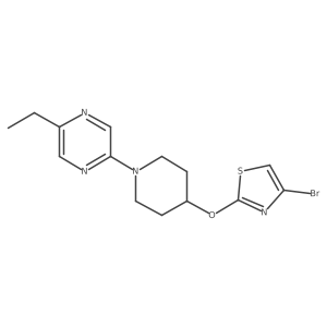 4-Bromo-2-((1-(5-ethylpyrazin-2-yl)piperidin-4-yl)oxy)thiazole Structure