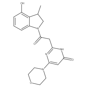2-[2-(2,3-Dihydro-4-hydroxy-3-methyl-1h-indol-1-yl)-2-oxoethyl]-6-(4-morpholinyl)-4(3h)-pyrimidinone Structure