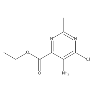 Ethyl 5-amino-6-chloro-2-methylpyrimidine-4-carboxylate结构式