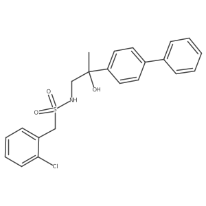 N-(2-([1,1'-biphenyl]-4-yl)-2-hydroxypropyl)-1-(2-chlorophenyl)methanesulfonamide Structure