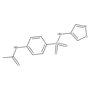 N-(4-(N-(isoxazol-4-yl)sulfamoyl)phenyl)acetamide结构式