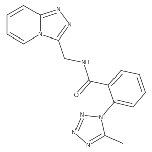 2-(5-methyl-1H-tetrazol-1-yl)-N-([1,2,4]triazolo[4,3-a]pyridin-3-ylmethyl)benzamide Structure