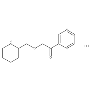 2-(Piperidin-2-ylmethoxy)-1-(pyrazin-2-yl)ethanone hydrochloride Structure
