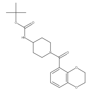 Tert-butyl (1-(2,3-dihydrobenzo[b][1,4]dioxine-5-carbonyl)piperidin-4-yl)carbamate结构式