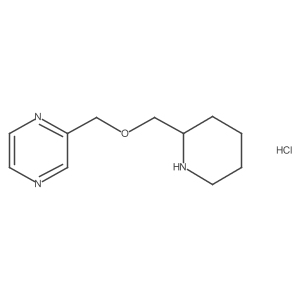 2-((Piperidin-2-ylmethoxy)methyl)pyrazine hydrochloride结构式