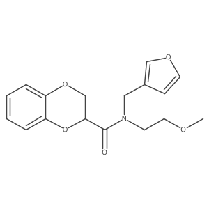 N-(furan-3-ylmethyl)-N-(2-methoxyethyl)-2,3-dihydrobenzo[b][1,4]dioxine-2-carboxamide结构式