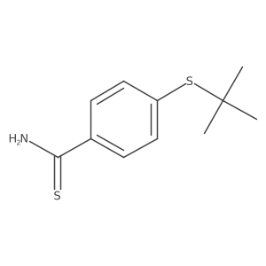 4-(Tert-butylsulfanyl)benzene-1-carbothioamide Structure