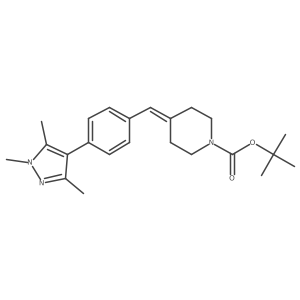 tert-butyl 4-[4-(1,3,5-trimethyl-1H-pyrazol-4-yl)benzylidene]piperidine-1-carboxylate Structure