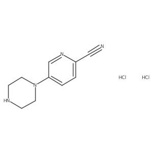 5-(Piperazin-1-yl)pyridine-2-carbonitrile dihydrochloride结构式