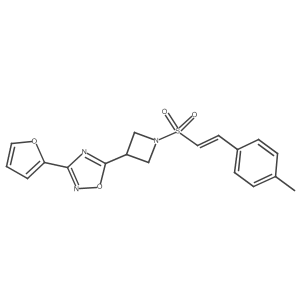 (E)-3-(furan-2-yl)-5-(1-((4-methylstyryl)sulfonyl)azetidin-3-yl)-1,2,4-oxadiazole Structure