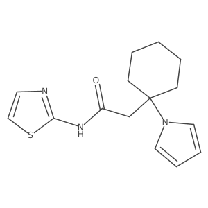 2-(1-(1H-pyrrol-1-yl)cyclohexyl)-N-(thiazol-2-yl)acetamide Structure