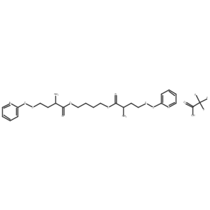 Butane-1,4-diyl bis(2-amino-4-(pyridin-2-yldisulfaneyl)butanoate) 2,2,2-trifluoroacetate Structure