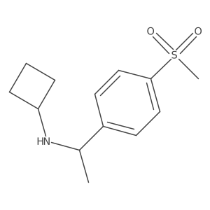 N-[1-(4-methanesulfonylphenyl)ethyl]cyclobutanamine结构式