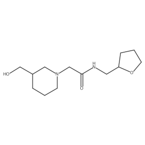 2-[3-(hydroxymethyl)piperidin-1-yl]-N-[(oxolan-2-yl)methyl]acetamide Structure