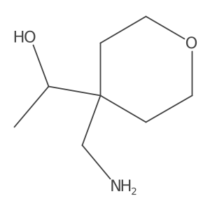 1-[4-(Aminomethyl)oxan-4-yl]ethan-1-ol结构式